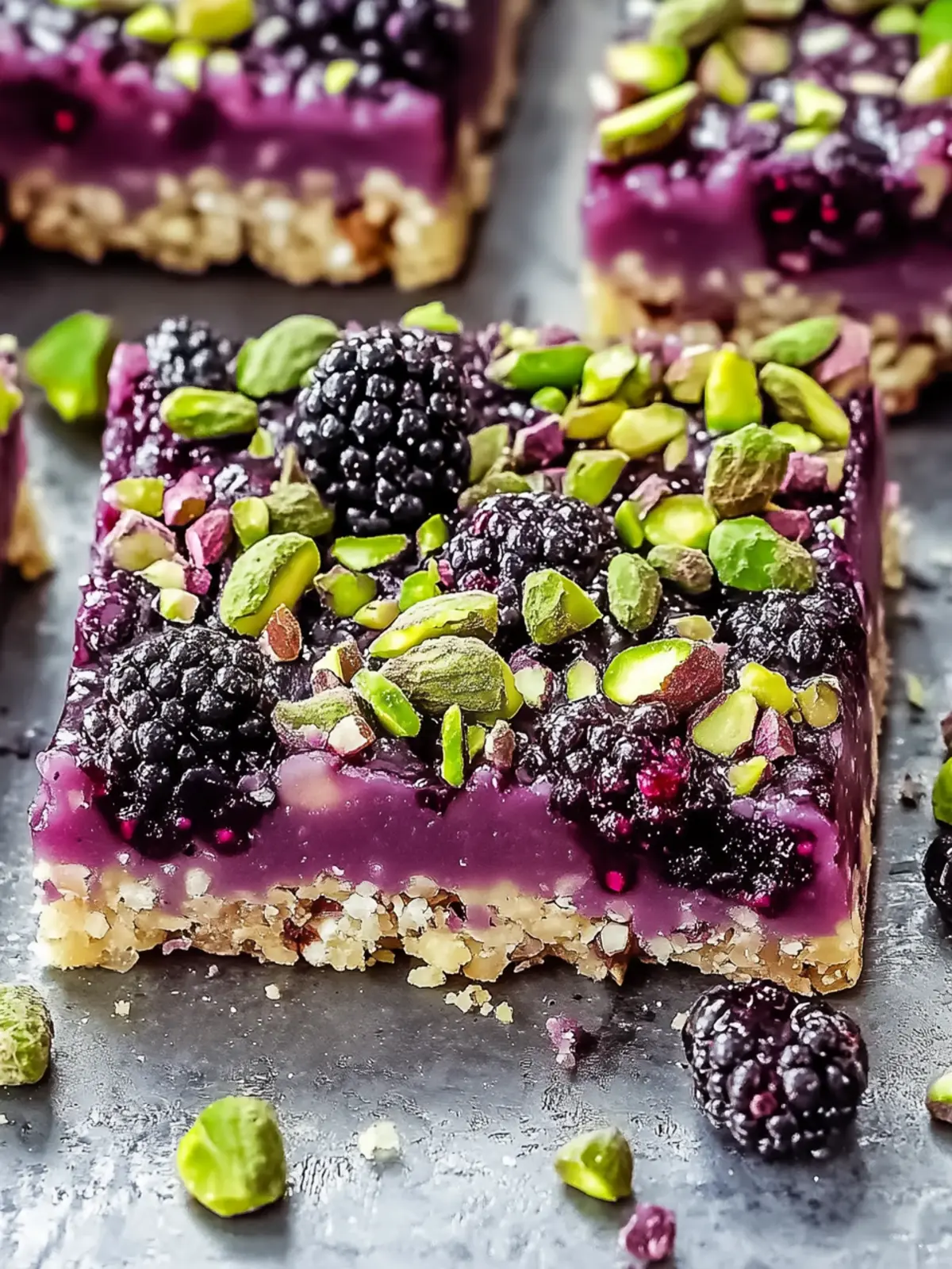 Blackberry Pistachio Dream Bars: A Sweet, Tangy Delight! 4 Blackberry Pistachio Dream Bars
