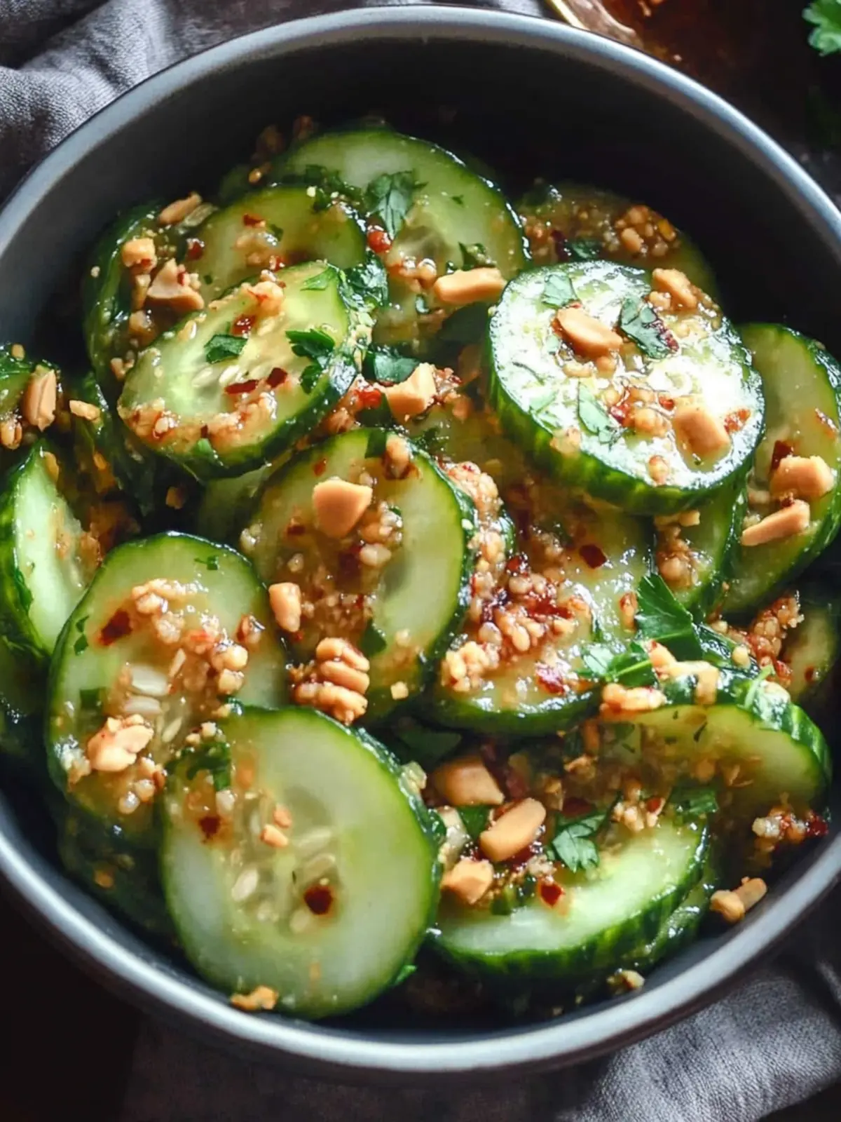 Cucumbers in Spicy Peanut Sauce: A Refreshing Flavor Bomb 3 Cucumbers in Spicy Peanut Sauce
