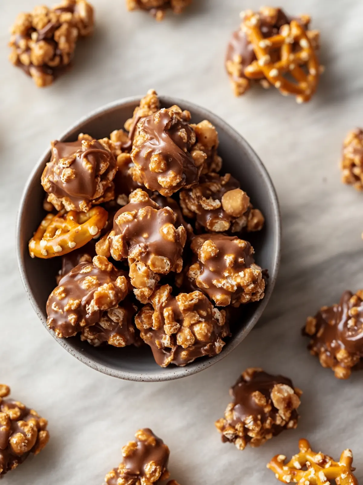 No-Bake Peanut Butter Pretzel Clusters for Quick Sweet Treats 3 No-Bake Peanut Butter Pretzel Clusters