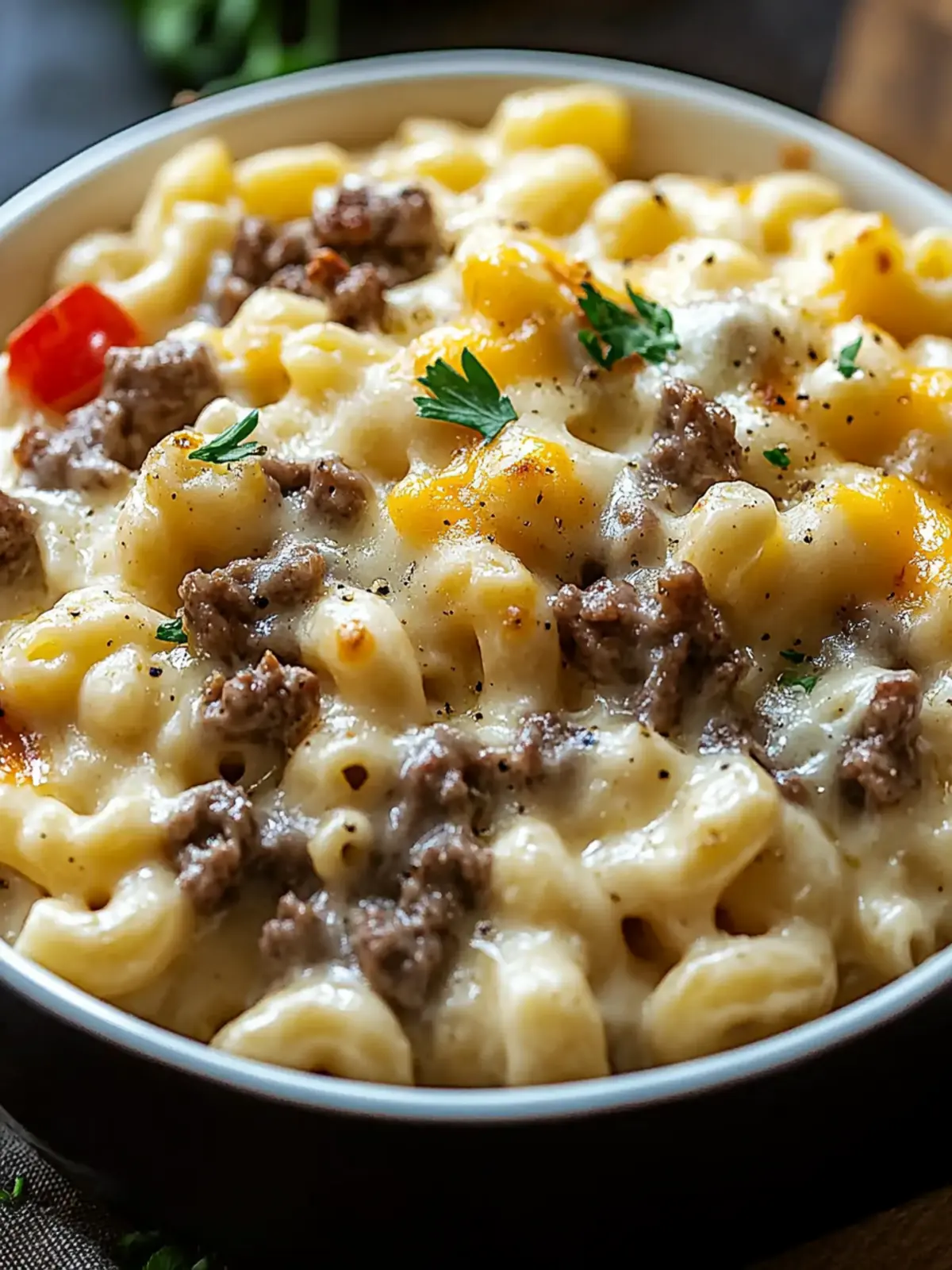 High-Protein Creamy Philly Cheesesteak Mac & Cheese Magic 5 High-Protein Creamy Philly Cheesesteak Mac & Cheese Bliss