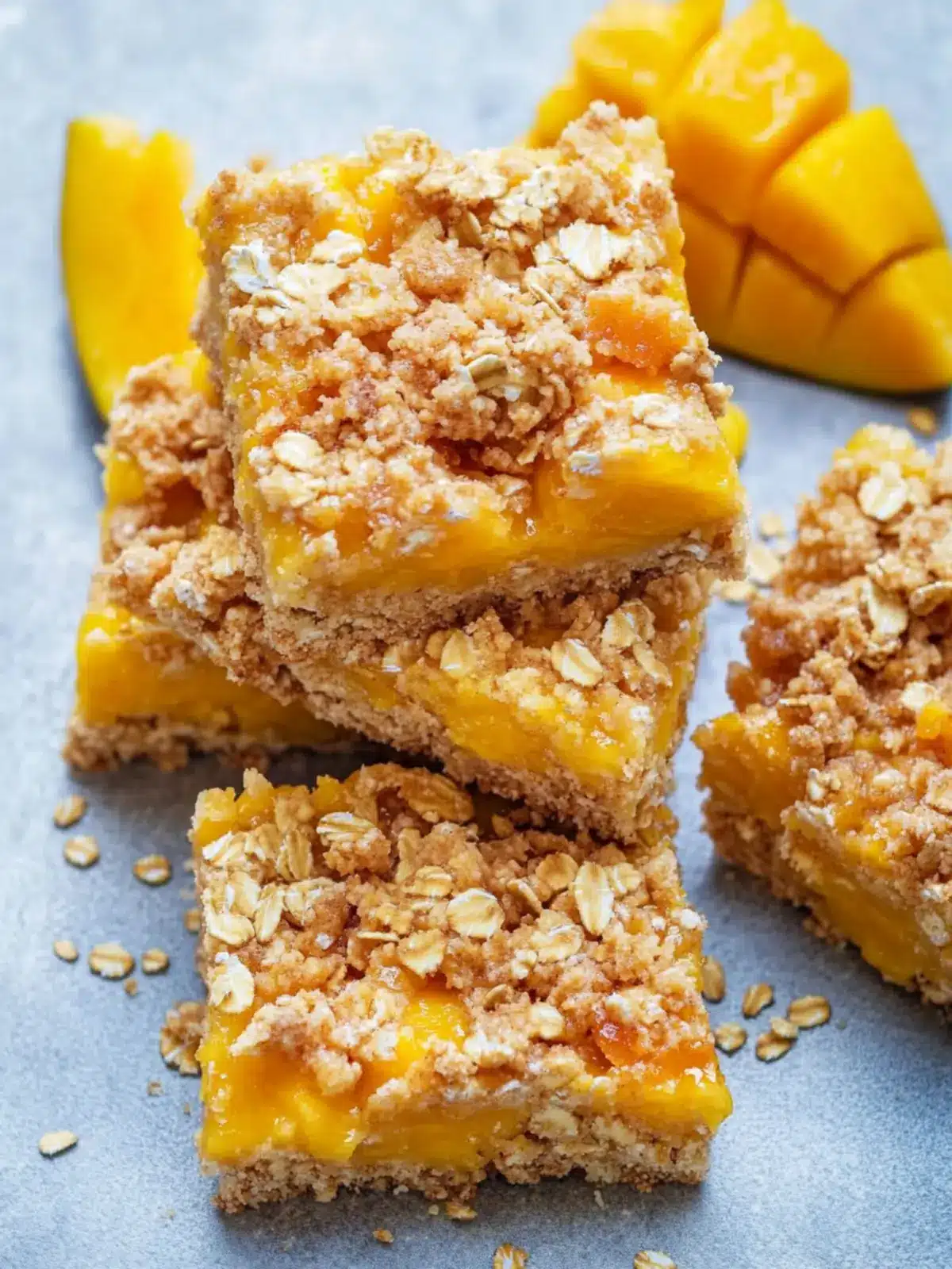 Mouthwatering Mango Oatmeal Crumble Bars for Easy Snacking 3 Mango Oatmeal Crumble Bars