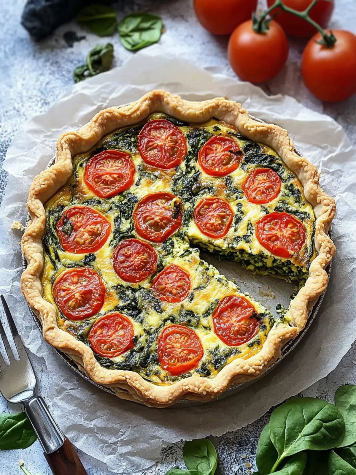 Delicious Vegan Tomato Spinach Quiche for a Guilt-Free Brunch 5 Vegan Tomato Spinach Quiche