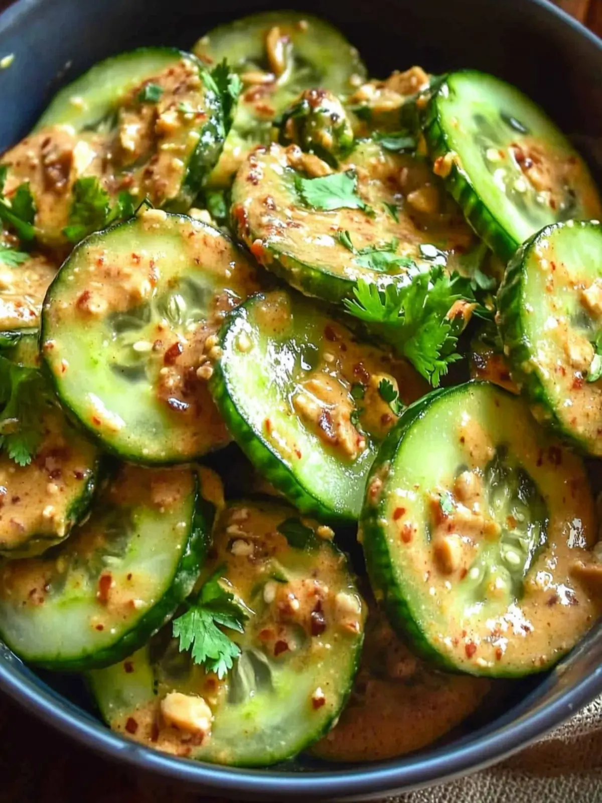 Cucumbers in Spicy Peanut Sauce: A Refreshing Flavor Bomb 4 Cucumbers in Spicy Peanut Sauce