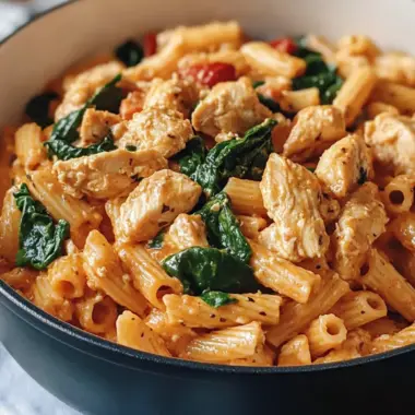 Delicious Vodka Pasta with Chicken and Spinach in 30 Minutes 9 Vodka Pasta with Chicken and Spinach