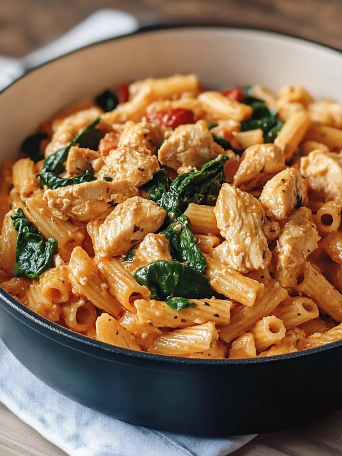 Delicious Vodka Pasta with Chicken and Spinach in 30 Minutes 5 Vodka Pasta with Chicken and Spinach