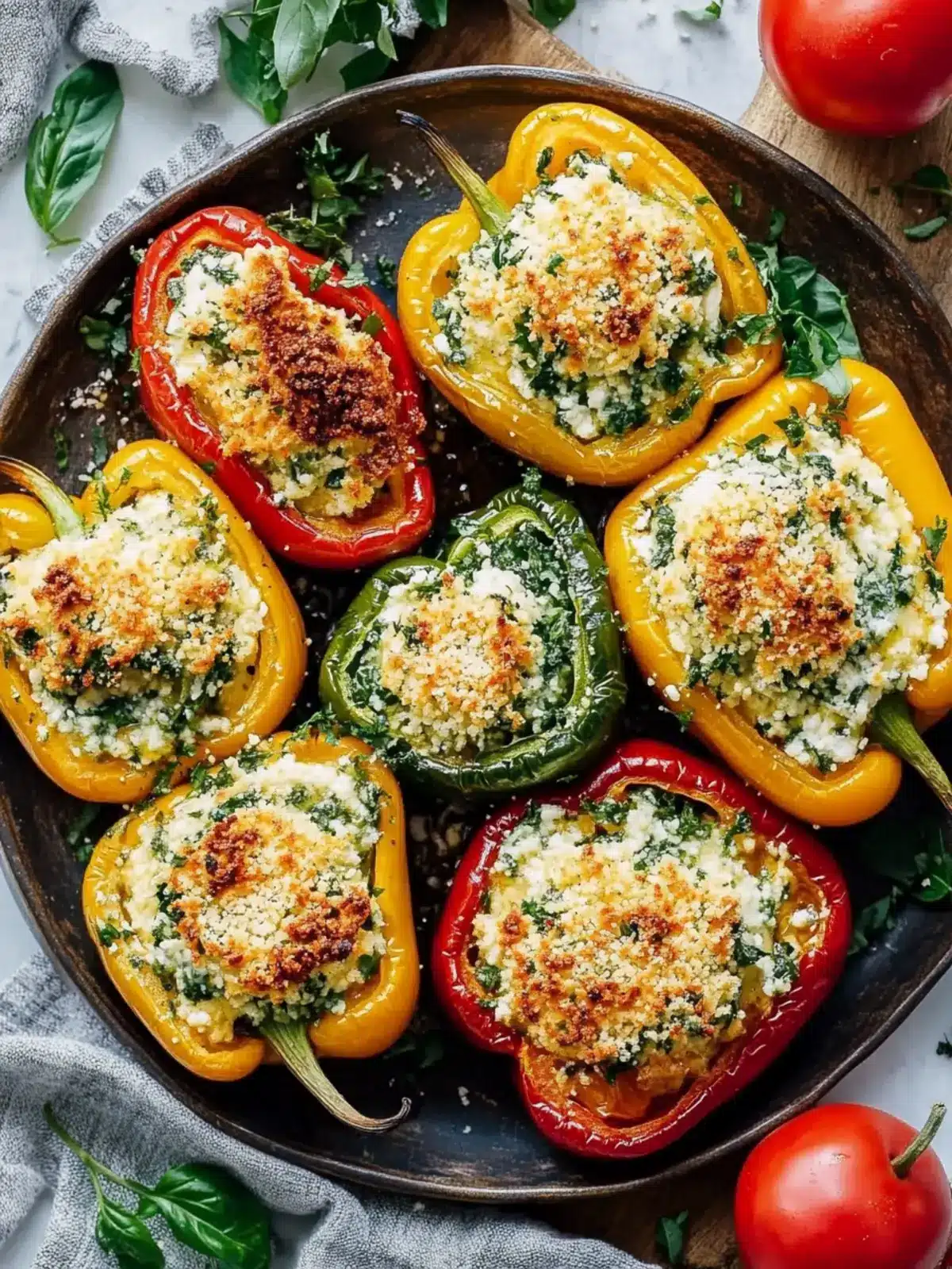 Tuscan Ricotta Stuffed Peppers: Flavorful, Easy Comfort Food 4 Tuscan Ricotta Stuffed Peppers