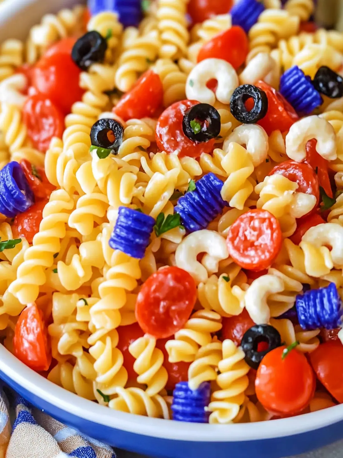 Vibrant Red White Blue Pasta Salad for Fun Summer Parties 4 Red White Blue Pasta Salad