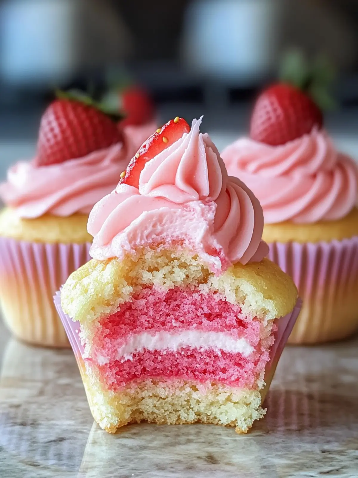 Strawberry Milkshake Cupcakes: Irresistibly Delicious & Customizable 3 Strawberry Milkshake Cupcakes