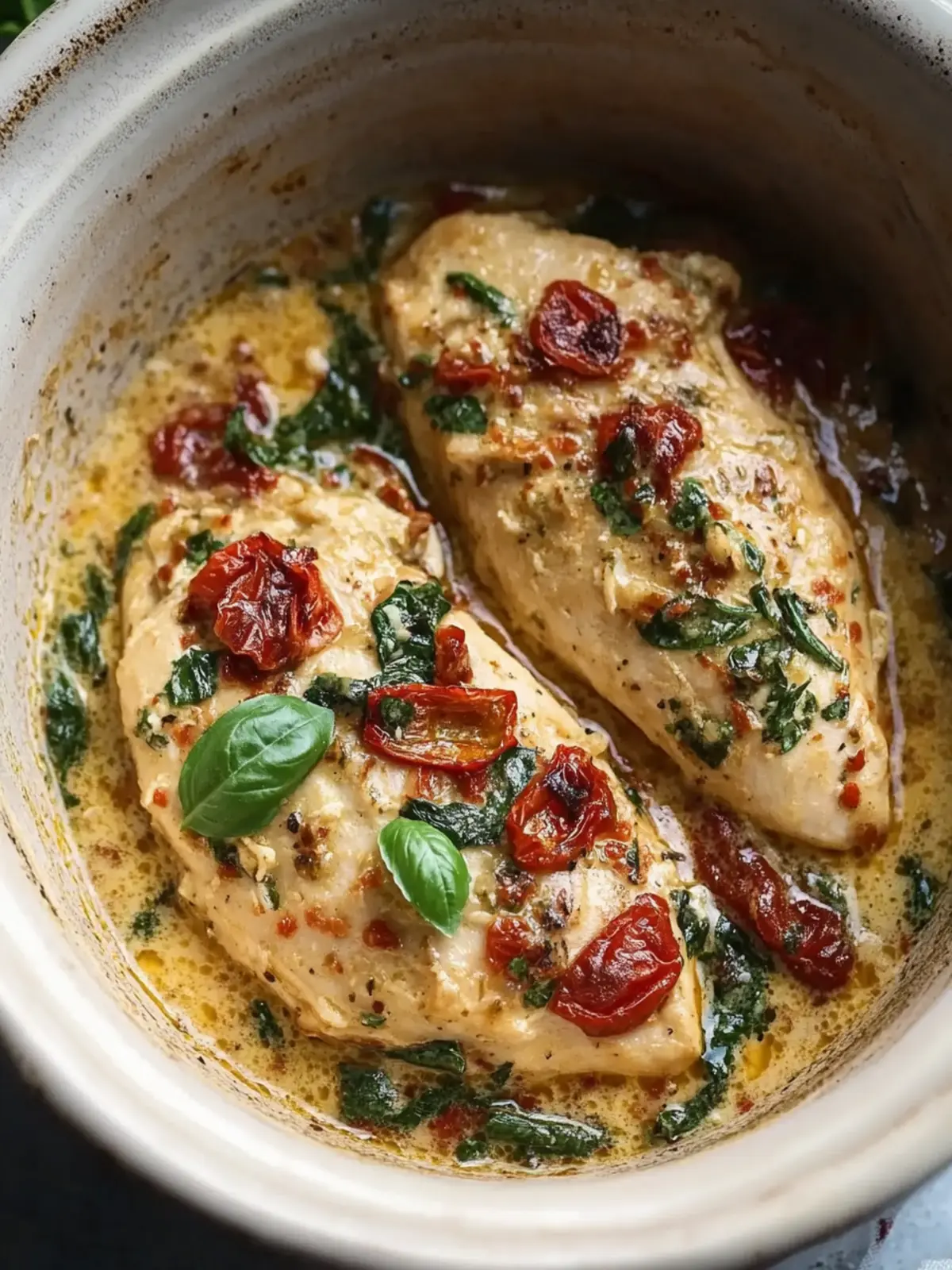 Creamy Crockpot Tuscan Chicken That's Pure Comfort Bliss 3 Crockpot Tuscan Chicken