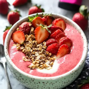 Delicious Strawberry Smoothie Bowl for a Refreshing Morning 10 Strawberry Smoothie Bowl