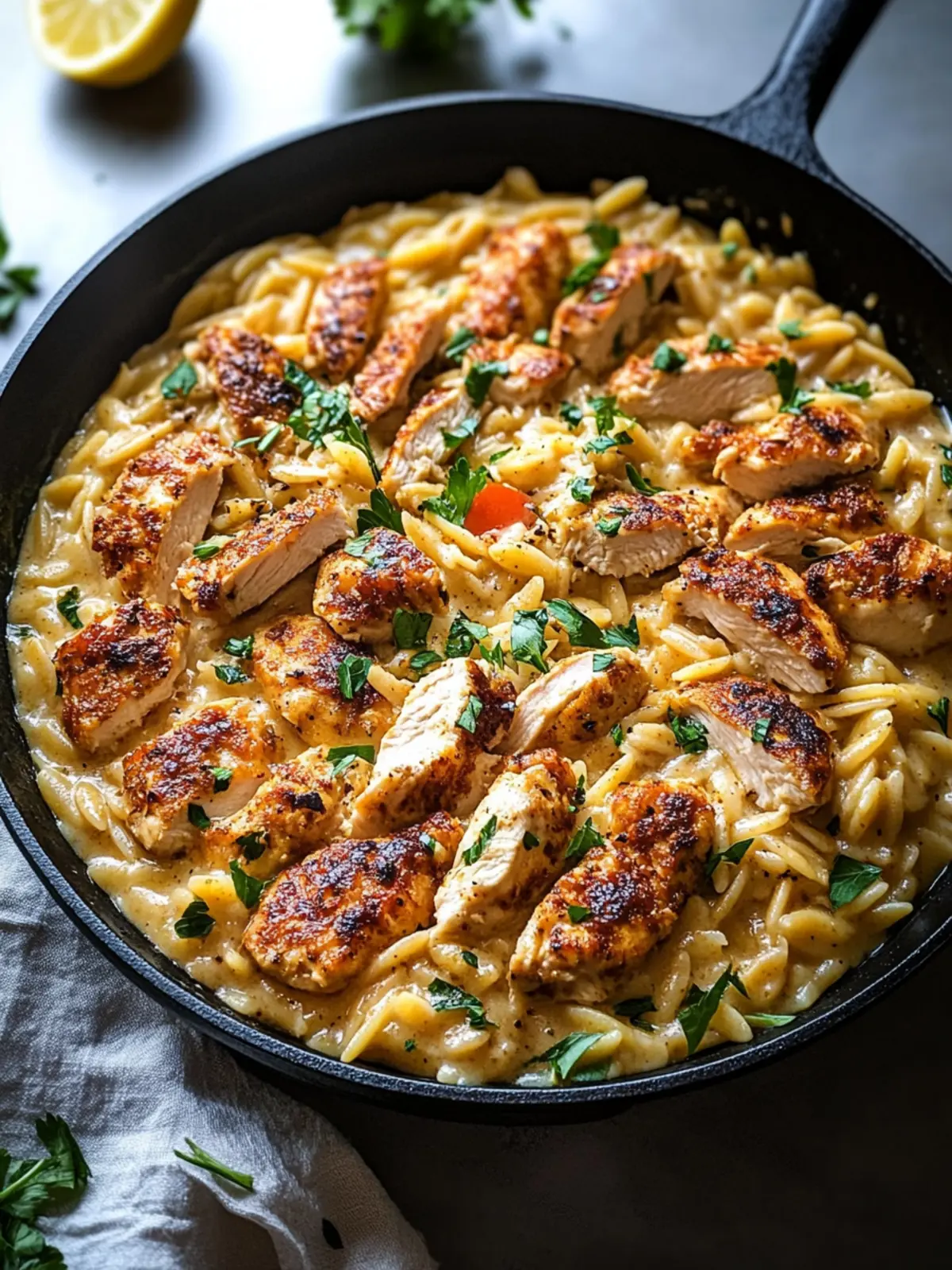 Savory Creamy Cajun Chicken Orzo in Just 30 Minutes 5 Creamy Cajun Chicken Orzo