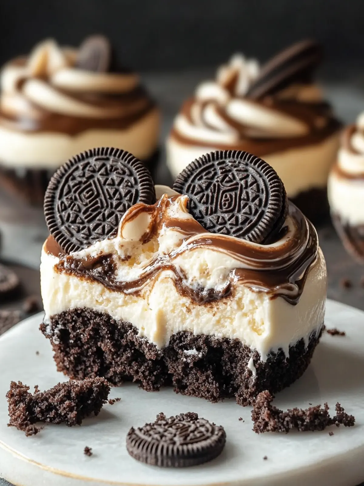 Fudge Swirled Oreo Bottom Cheesecake Cupcakes You’ll Love 2 Fudge Swirled Oreo Bottom Cheesecake Cupcakes