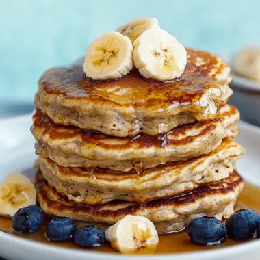 Deliciously Fluffy Healthy Banana Oatmeal Pancakes Recipe 10 Healthy Banana Oatmeal Pancakes