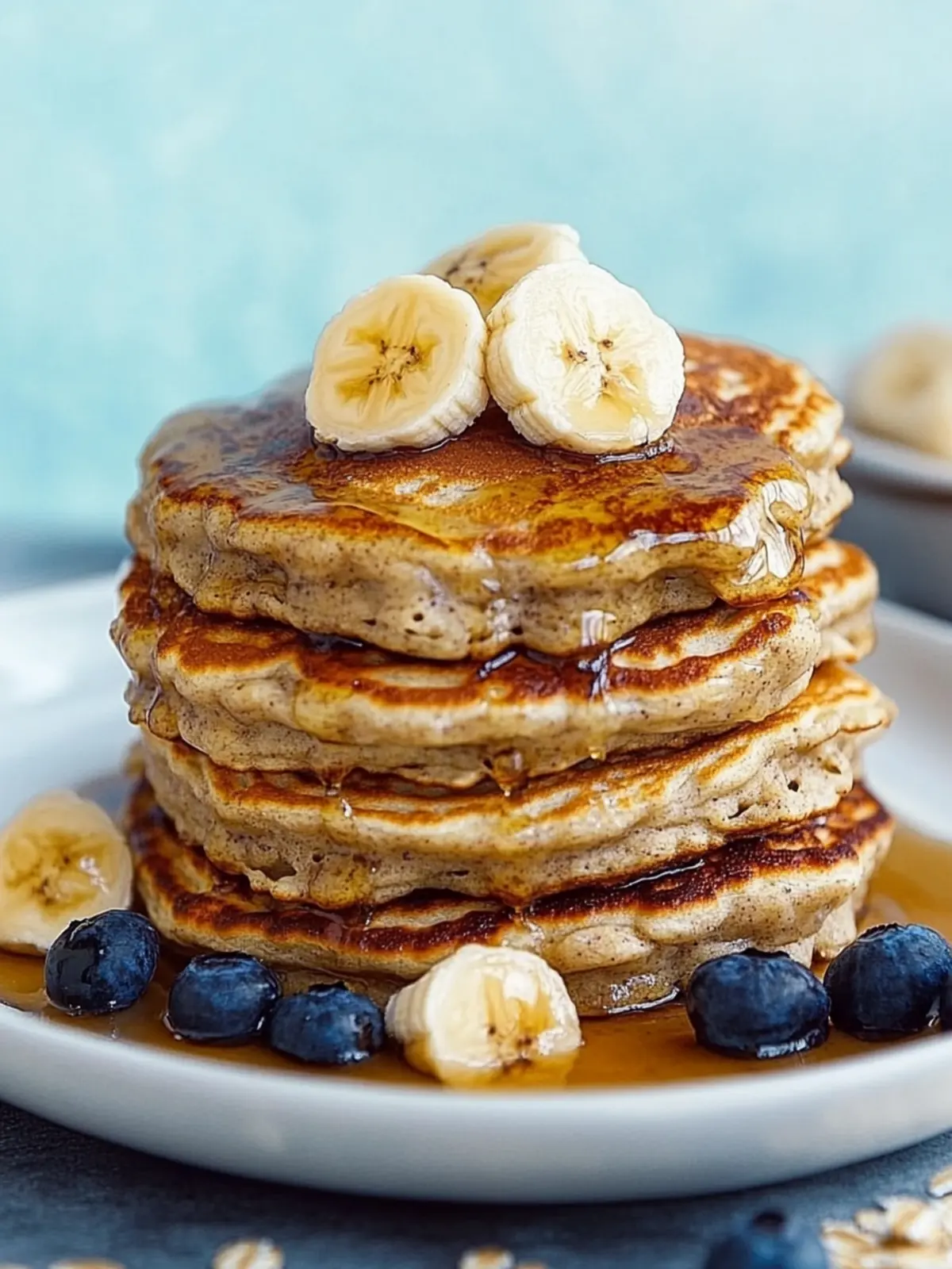 Deliciously Fluffy Healthy Banana Oatmeal Pancakes Recipe 5 Healthy Banana Oatmeal Pancakes