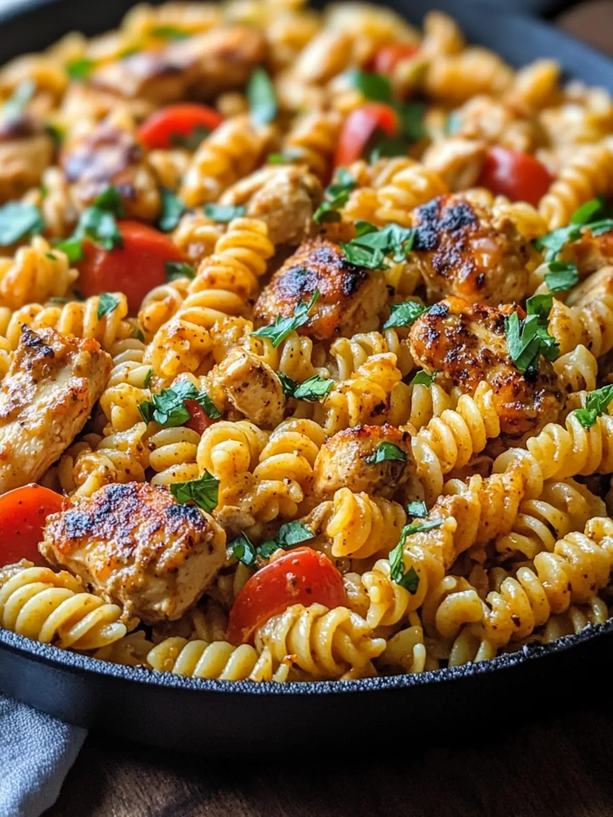 Spicy 30-Minute High Protein Cajun Chicken Pasta Skillet Delight 3 30-Minute High Protein Cajun Chicken Pasta Skillet