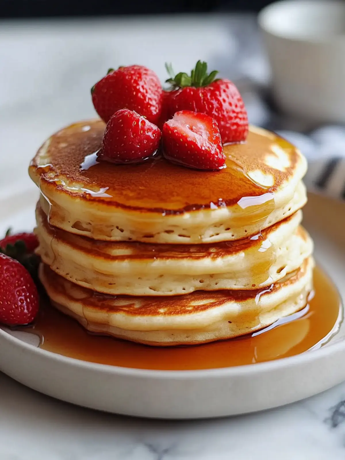 Fluffy Buttermilk Pancakes: Your Go-To Base for Tasty Toppings 2 Fluffy Buttermilk Pancakes (Base Recipe for Any Topping)