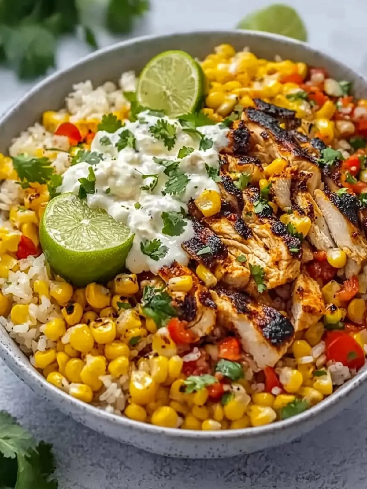 Mexican Street Corn & Chicken Rice Bowl: A Flavorful Escape 2 Mexican Street Corn & Chicken Rice Bowl