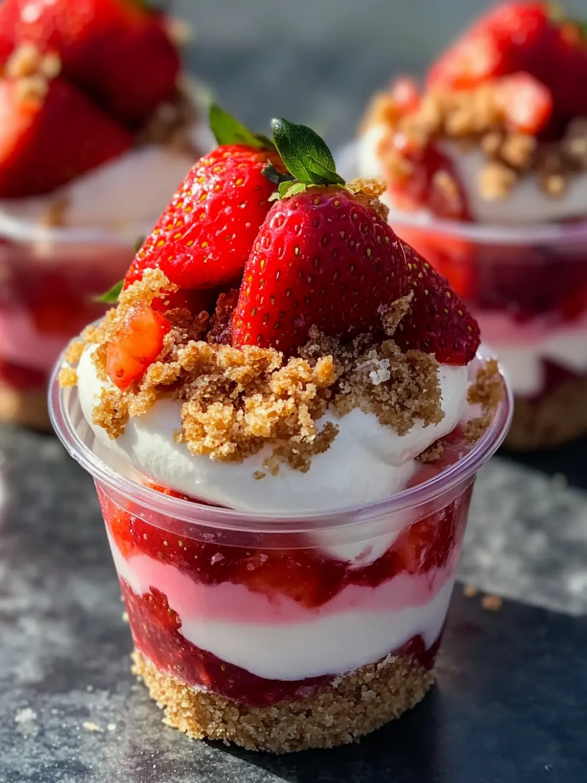 Irresistible Layered Strawberry Cheesecake Cups for Easy Joy 2 Layered Strawberry Cheesecake Cups
