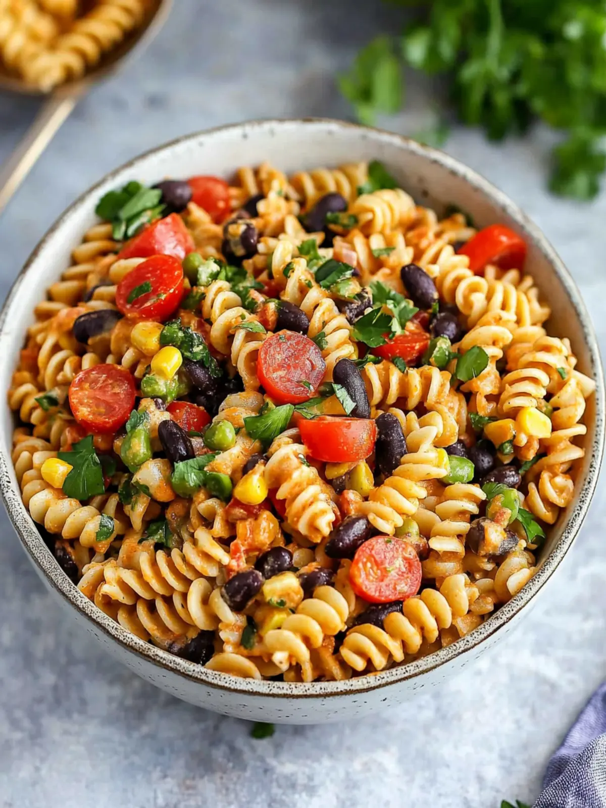 Creamy Vegan Southwest Pasta Salad You’ll Crave All Summer 4 Creamy Vegan Southwest Pasta Salad