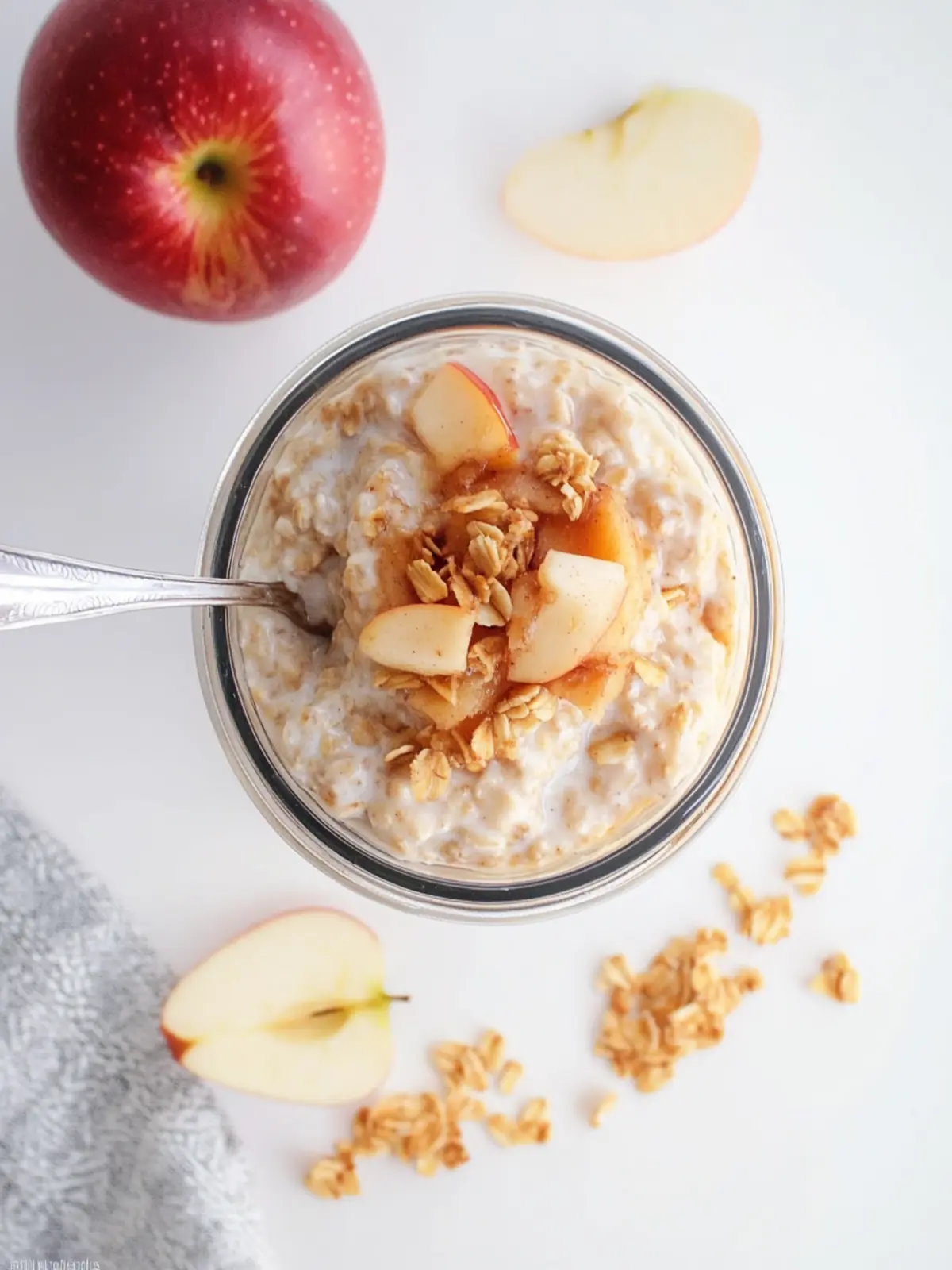 Delicious Apple Pie Overnight Oats for Effortless Mornings 4 Apple Pie Overnight Oats
