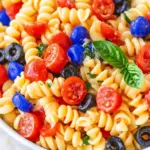 Vibrant Red White Blue Pasta Salad for Fun Summer Parties 14 Red White Blue Pasta Salad