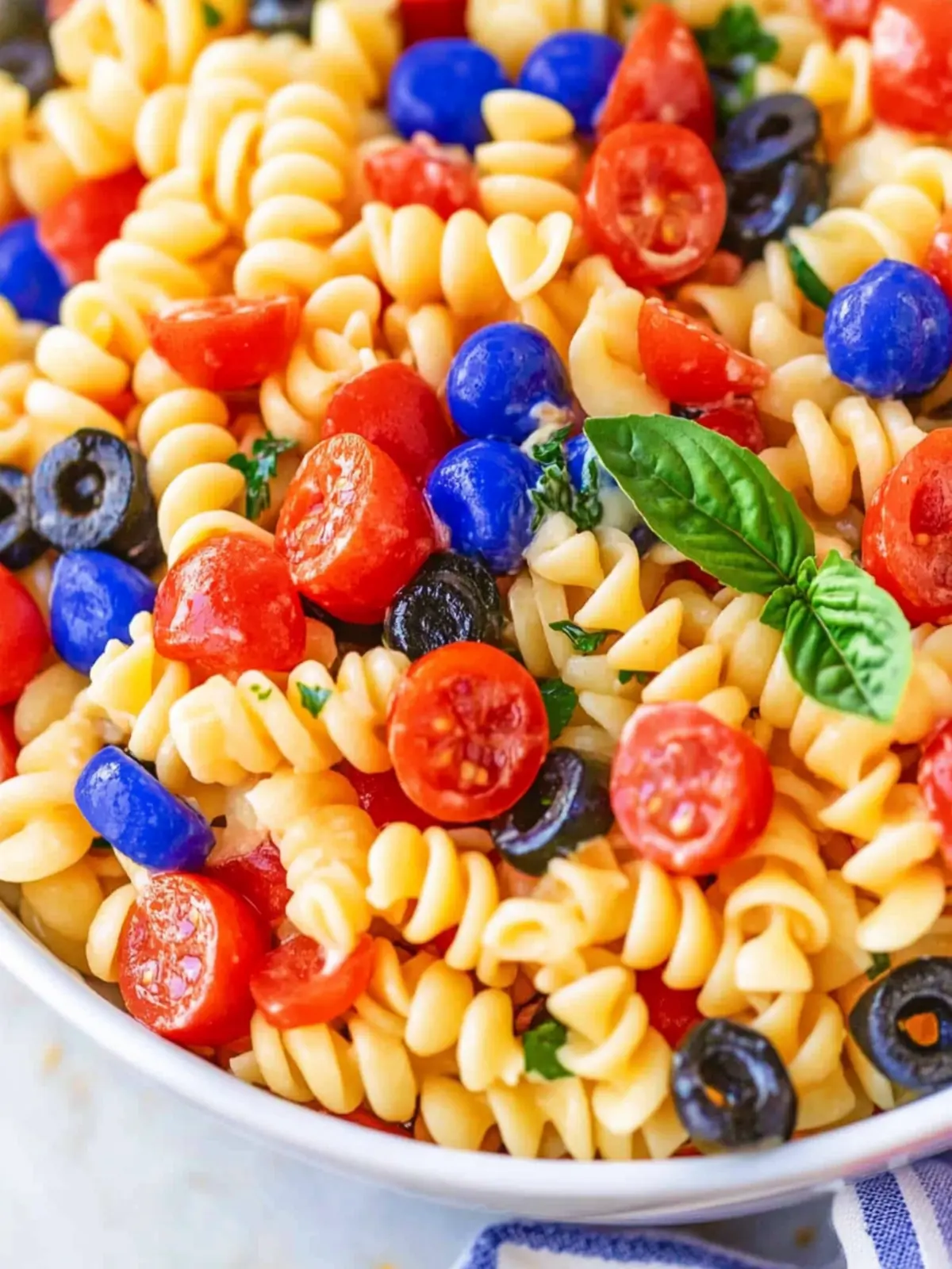 Vibrant Red White Blue Pasta Salad for Fun Summer Parties 5 Red White Blue Pasta Salad