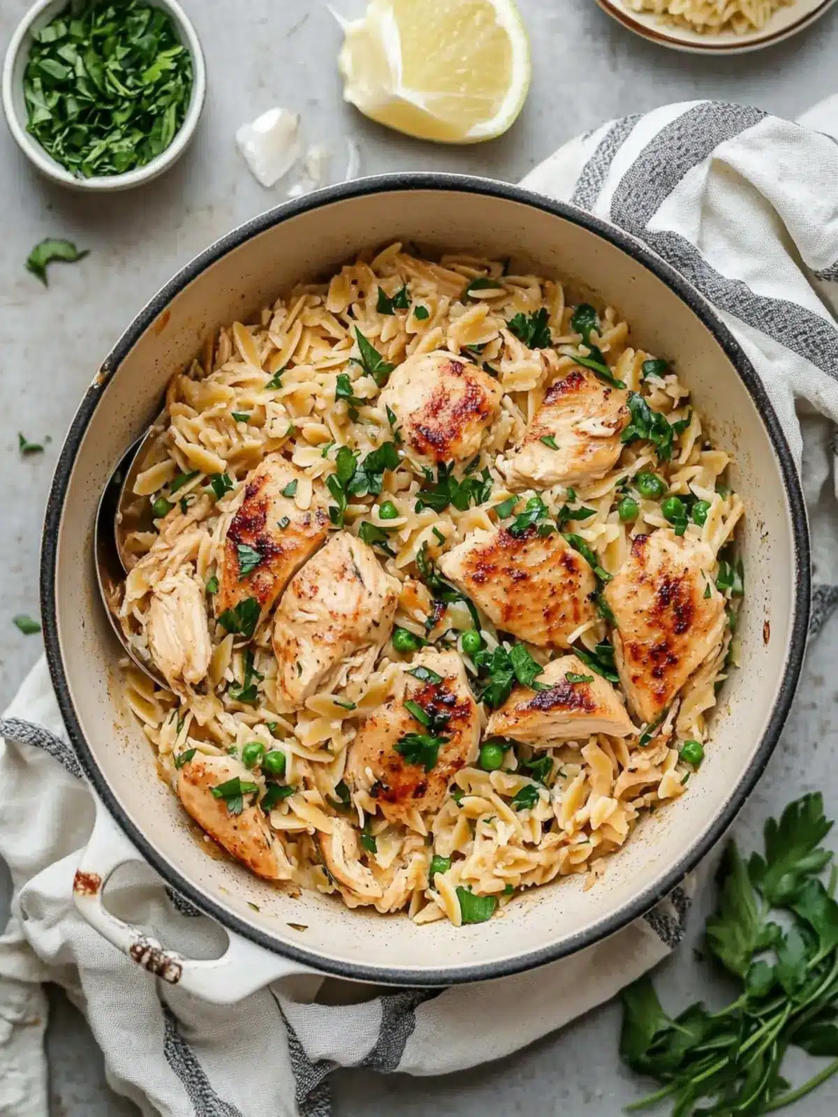 Delicious One Pot Chicken Orzo in 30 Minutes or Less 2 One Pot Chicken Orzo