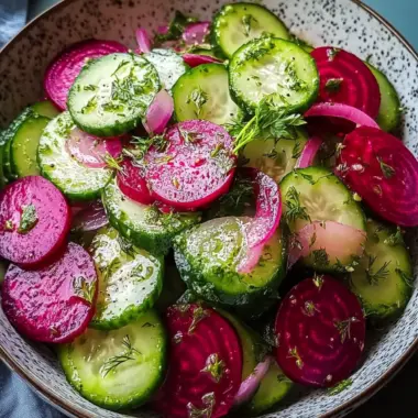 Revitalize Your Summer with Crisp Cucumber & Beetroot Salad 9 Crisp Cucumber & Beetroot Salad with Herb Dressing