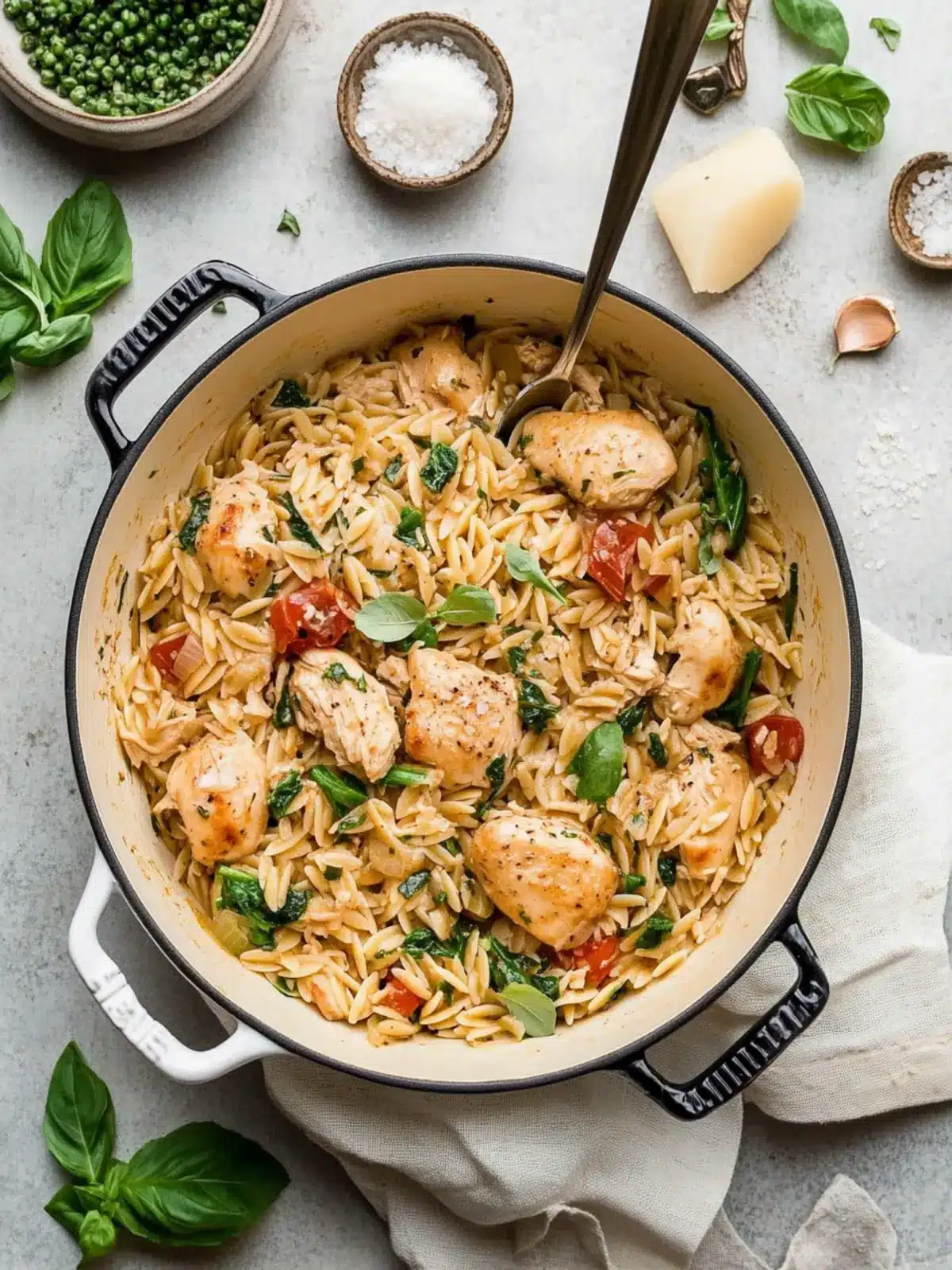 Delicious One Pot Chicken Orzo in 30 Minutes or Less 5 One Pot Chicken Orzo