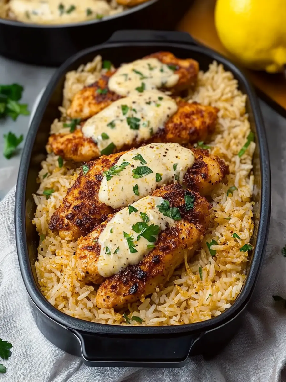 Creamy Cajun Chicken with Garlic Rice for a Cozy Dinner Delight 4 Creamy Cajun Chicken with Garlic Rice