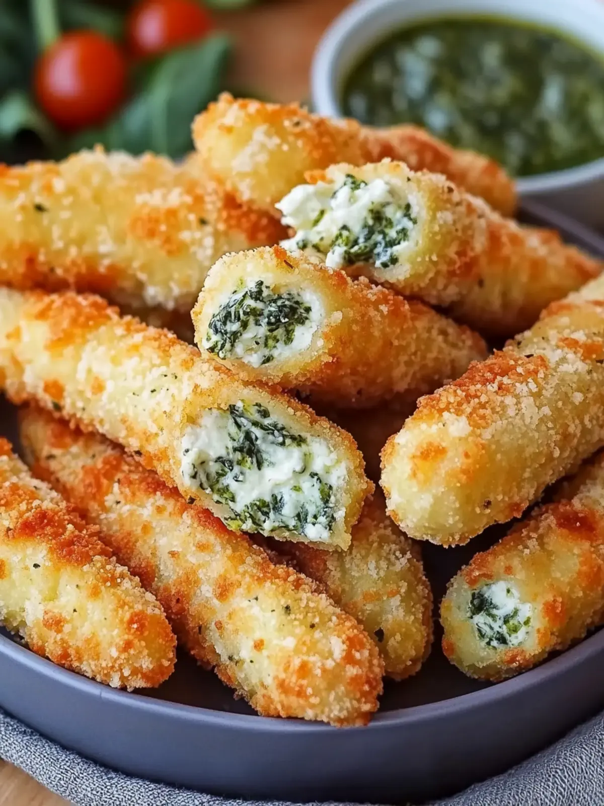 Crispy Spinach Dip Mozzarella Sticks for Ultimate Snack Bliss 5 Crispy Spinach Dip Mozzarella Sticks