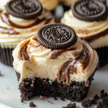 Fudge Swirled Oreo Bottom Cheesecake Cupcakes You’ll Love 9 Fudge Swirled Oreo Bottom Cheesecake Cupcakes