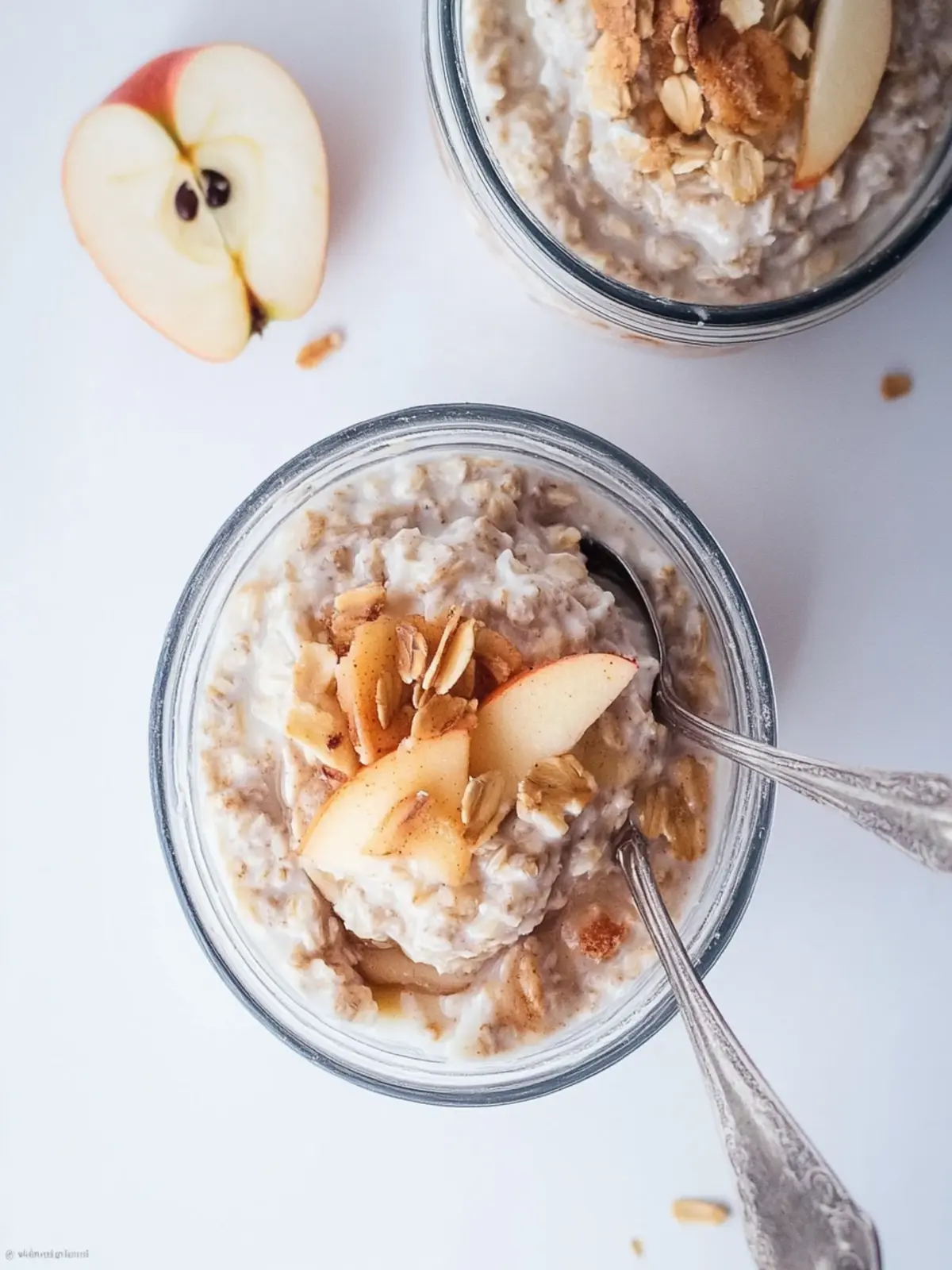 Delicious Apple Pie Overnight Oats for Effortless Mornings 2 Apple Pie Overnight Oats