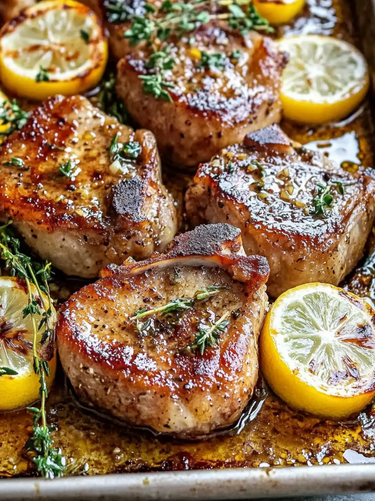 Sheet Pan Lemon Garlic Pork Chops for Effortless Flavor 2 Sheet Pan Lemon Garlic Pork Chops