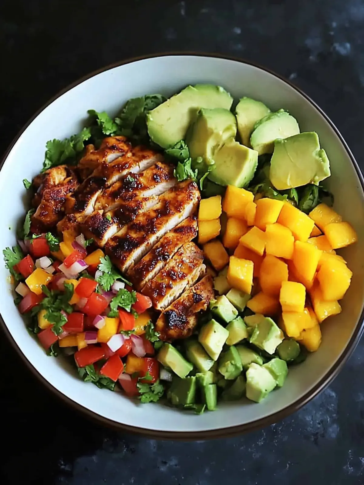 Jerk Chicken Buddha Bowl with Mango Salsa for Summer Bliss 5 Jerk Chicken Buddha Bowl with Mango Salsa