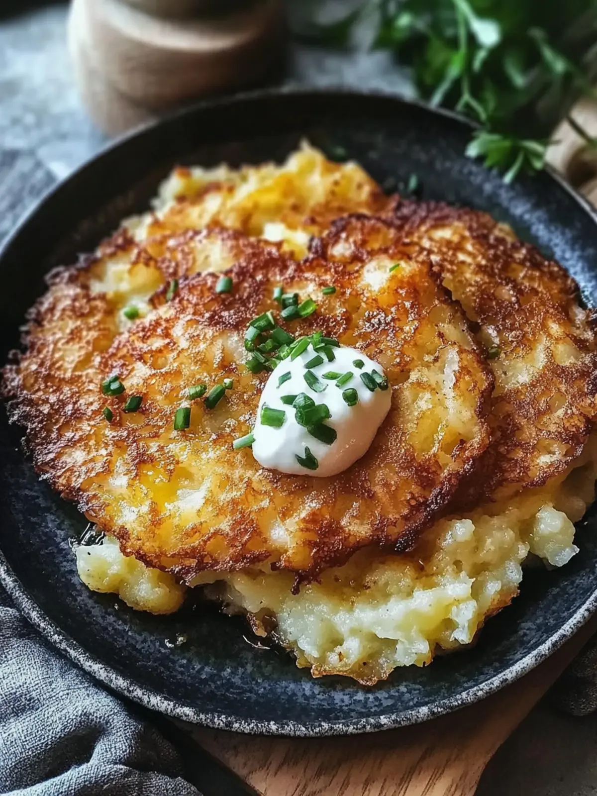 Crispy Smashed Hash Browns with Garlic Herb Butter Bliss 3 Smashed Hash Browns