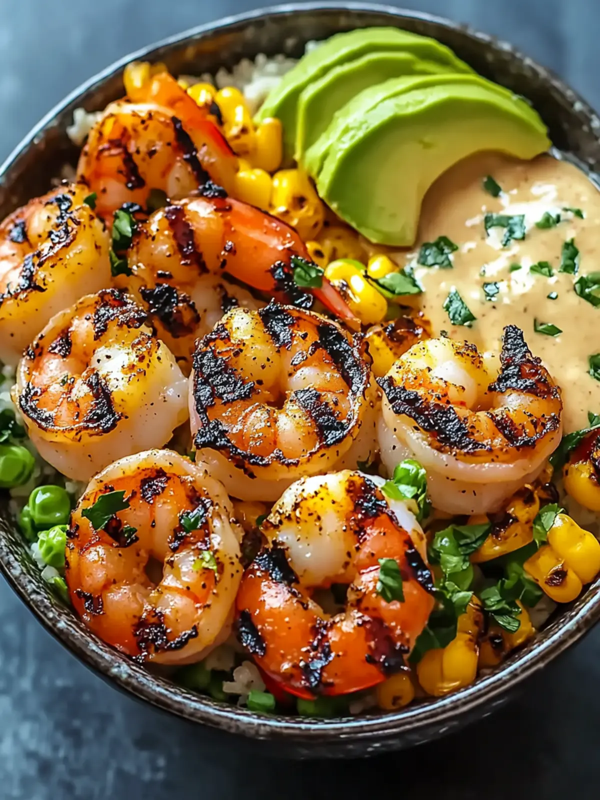 Creamy Grilled Shrimp Bowl: Quick, Easy Flavor Explosion 2 Grilled Shrimp Bowl creamy