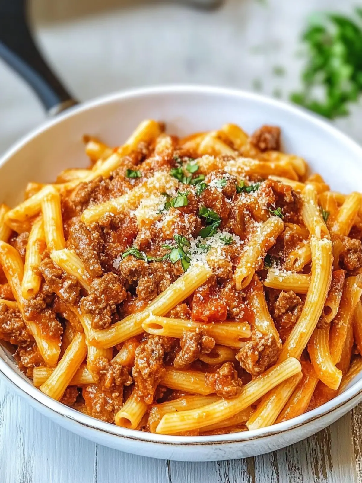 Savory Beef Pasta in Tomato Sauce Ready in 30 Minutes 2 Beef Pasta in Tomato Sauce