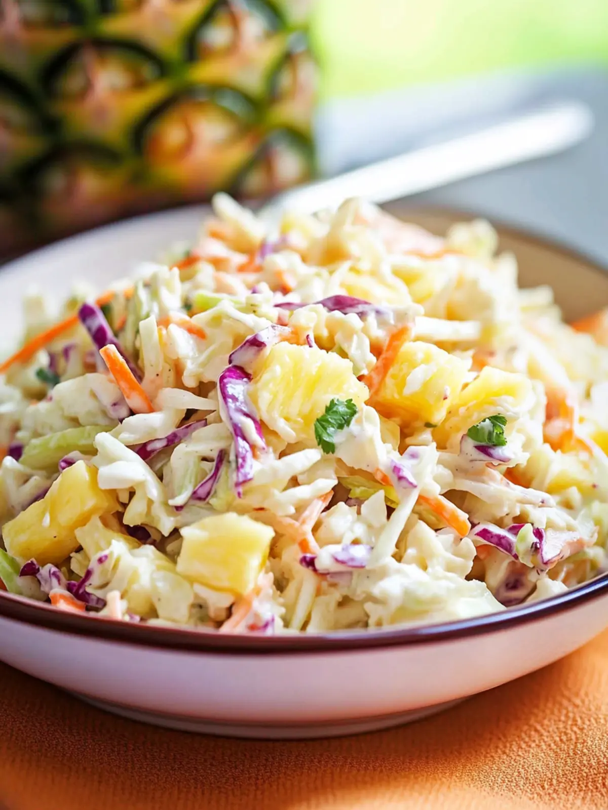 Zesty Hawaiian Pineapple Coleslaw with Creamy Greek Yogurt 4 Hawaiian Pineapple Coleslaw