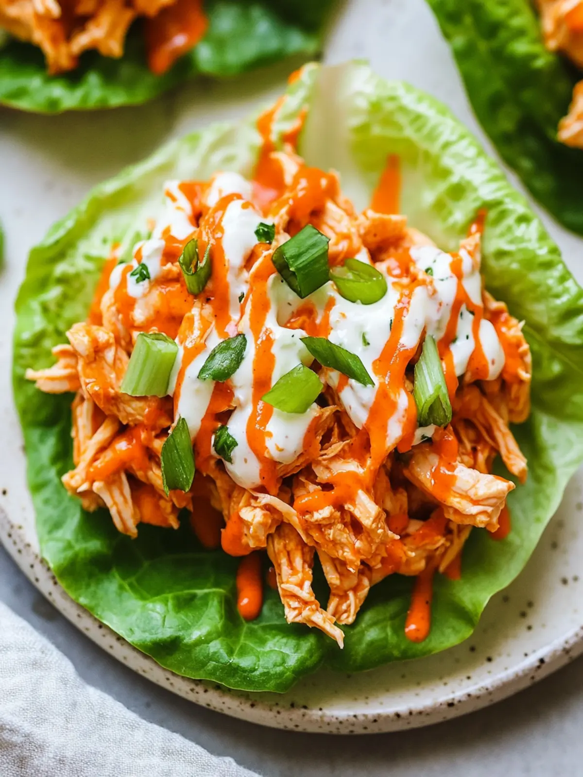 Buffalo Chicken Lettuce Wraps for a Guilt-Free Feast 4 Buffalo Chicken Lettuce Wraps