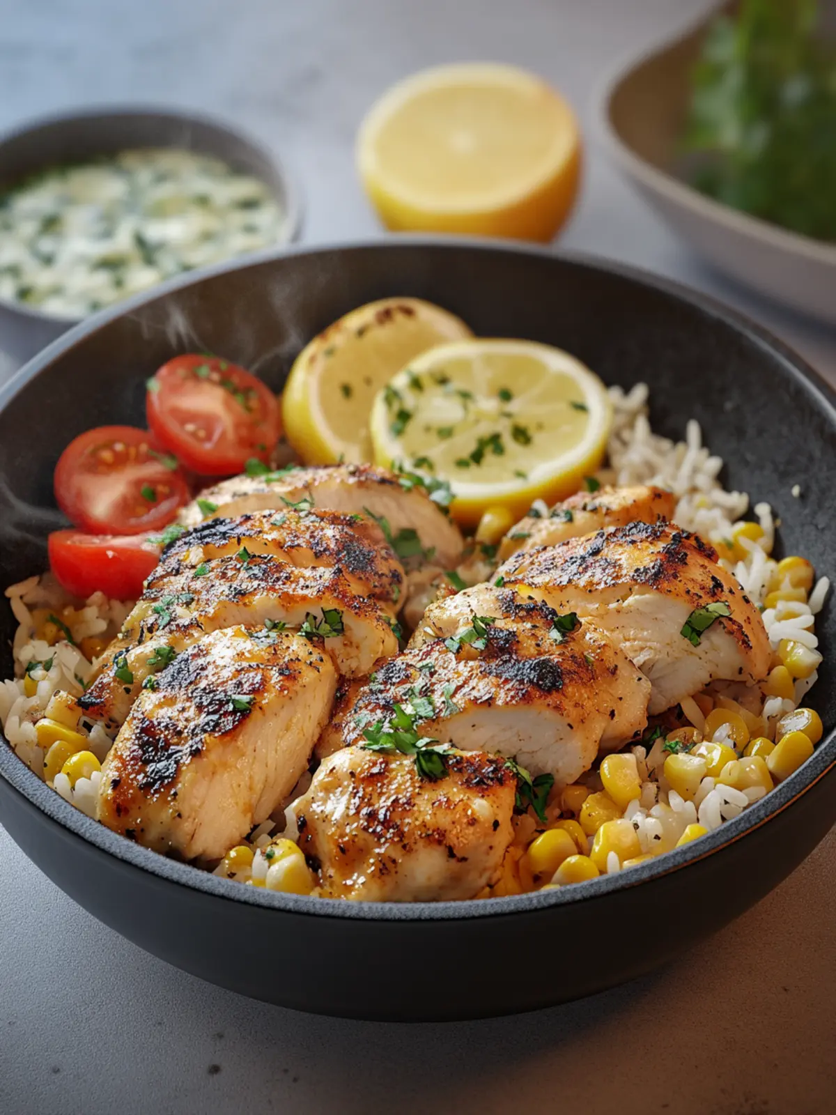 Street Corn Chicken Rice Bowl: A Flavor-Packed Fiesta! 2 Street Corn Chicken Rice Bowl