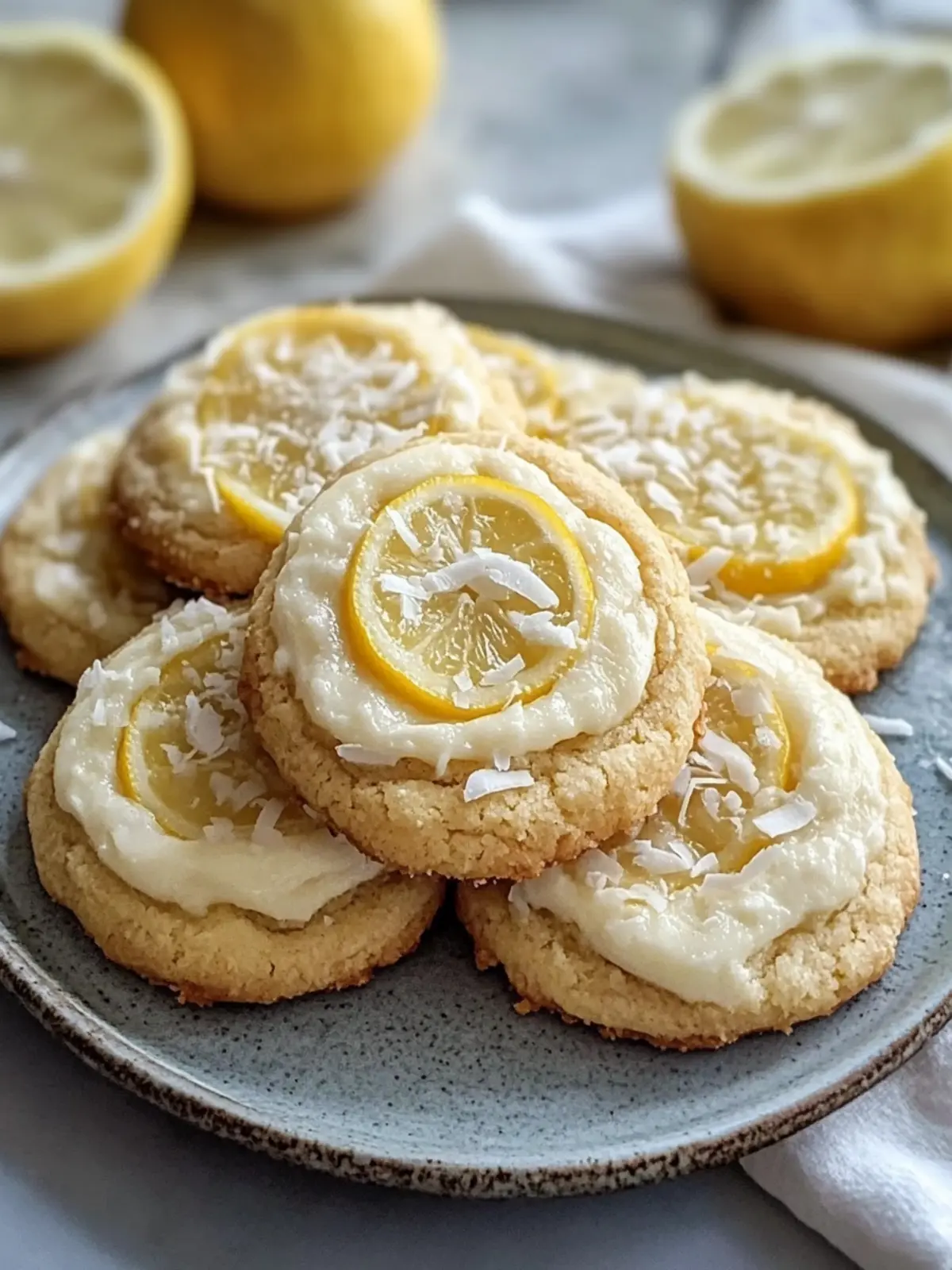 Lemon Coconut Cheesecake Cookies: A Tangy Tropical Delight 4 Lemon Coconut Cheesecake Cookies