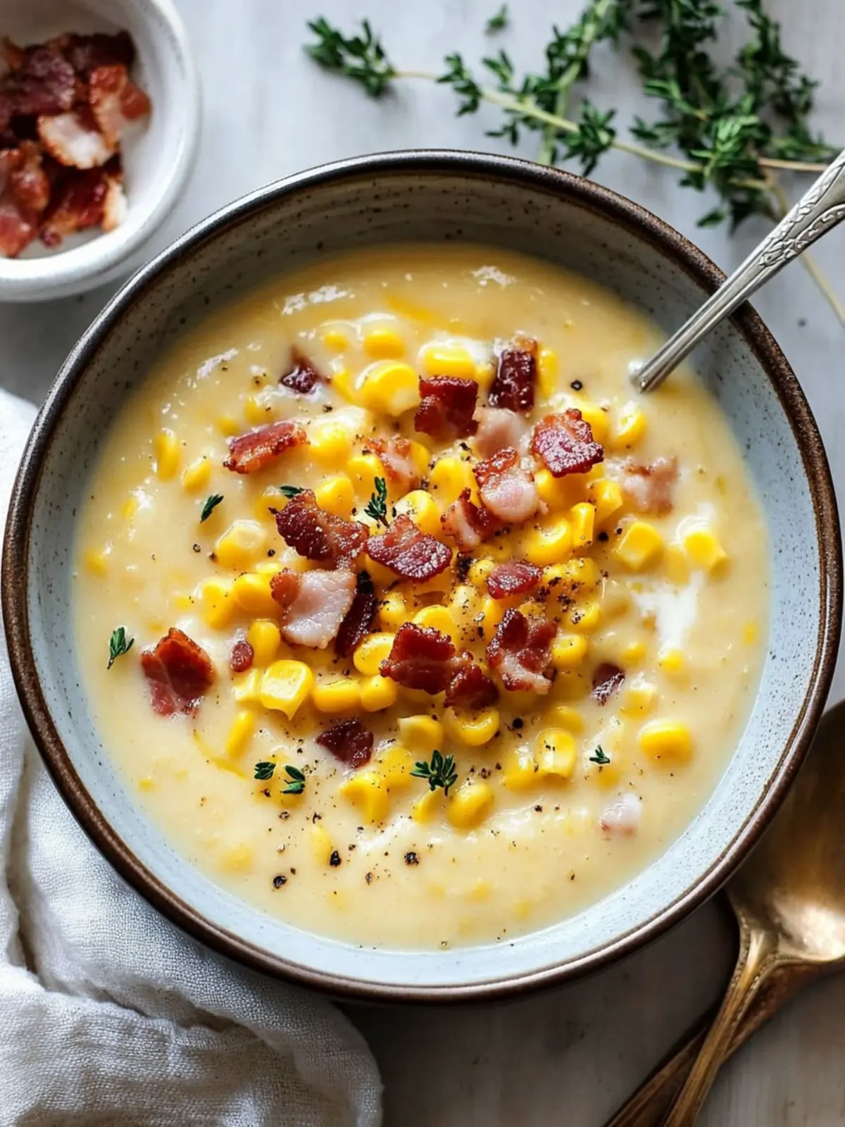 Bacon-Loaded Corn Chowder That's Comfort in Every Spoonful 2 Bacon-Loaded Corn Chowder