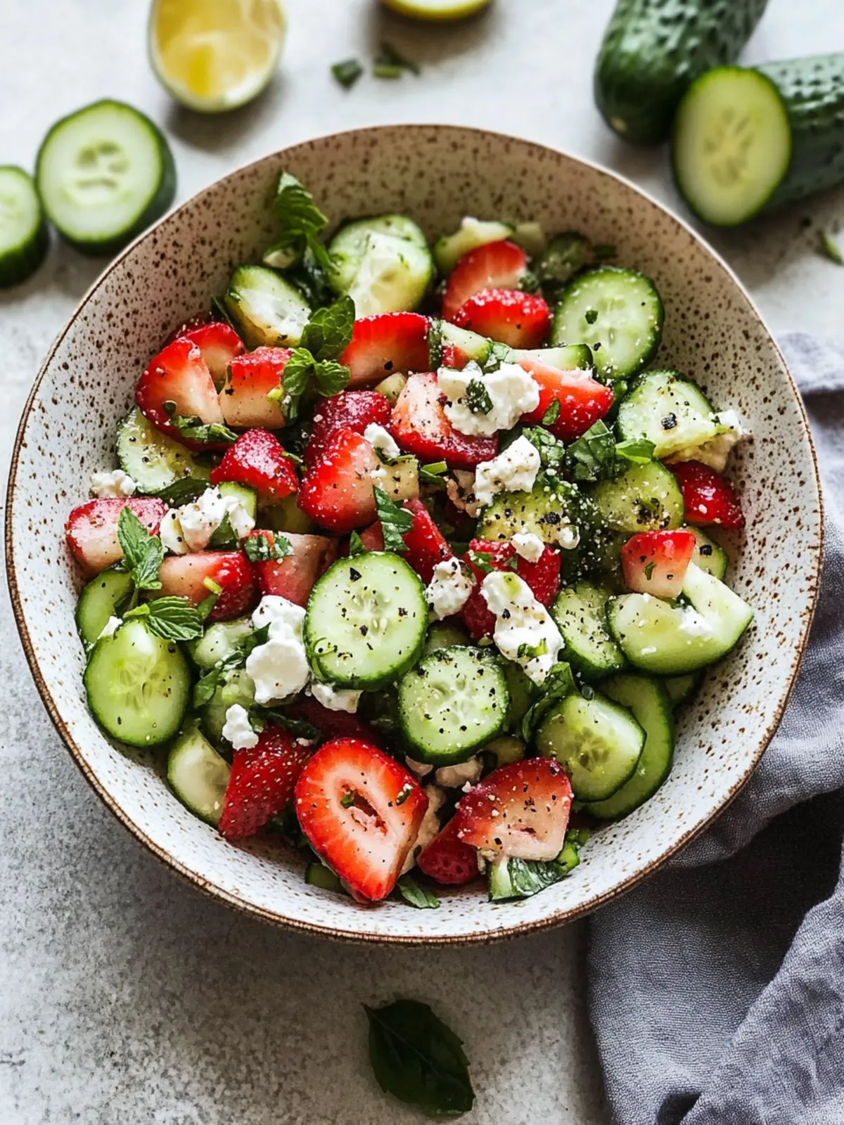 Strawberry Cucumber Salad: Refreshing Summer Delight in 20 Minutes 2 Strawberry Cucumber Salad