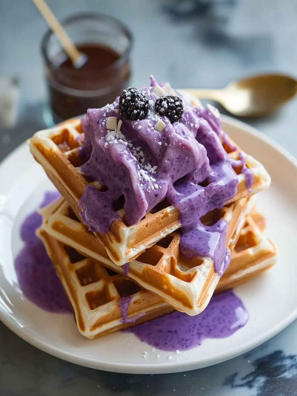 Ube Waffles with Macapuno Syrup: Your New Breakfast Obsession 3 Ube Waffles with Macapuno Syrup
