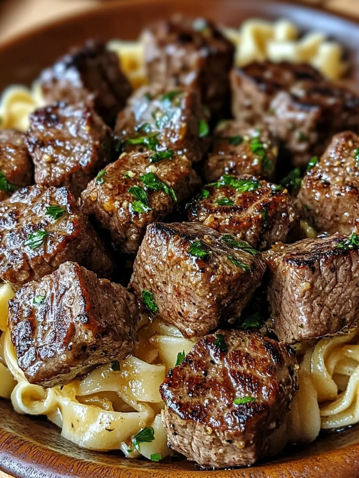 Garlic Butter Steak Bites with Spicy Pasta Bliss 4 Garlic Butter Steak Bites