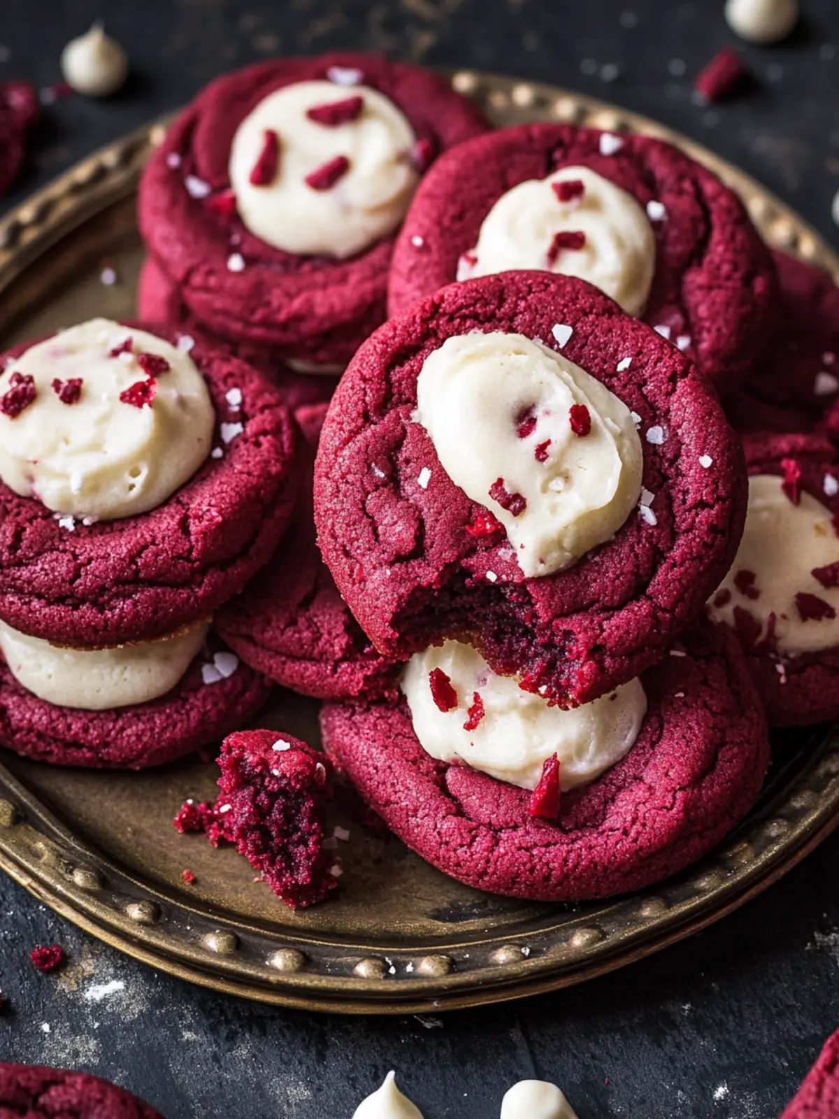 Deliciously Chewy Red Velvet Cookies with White Chocolate 3 Red Velvet Cookies