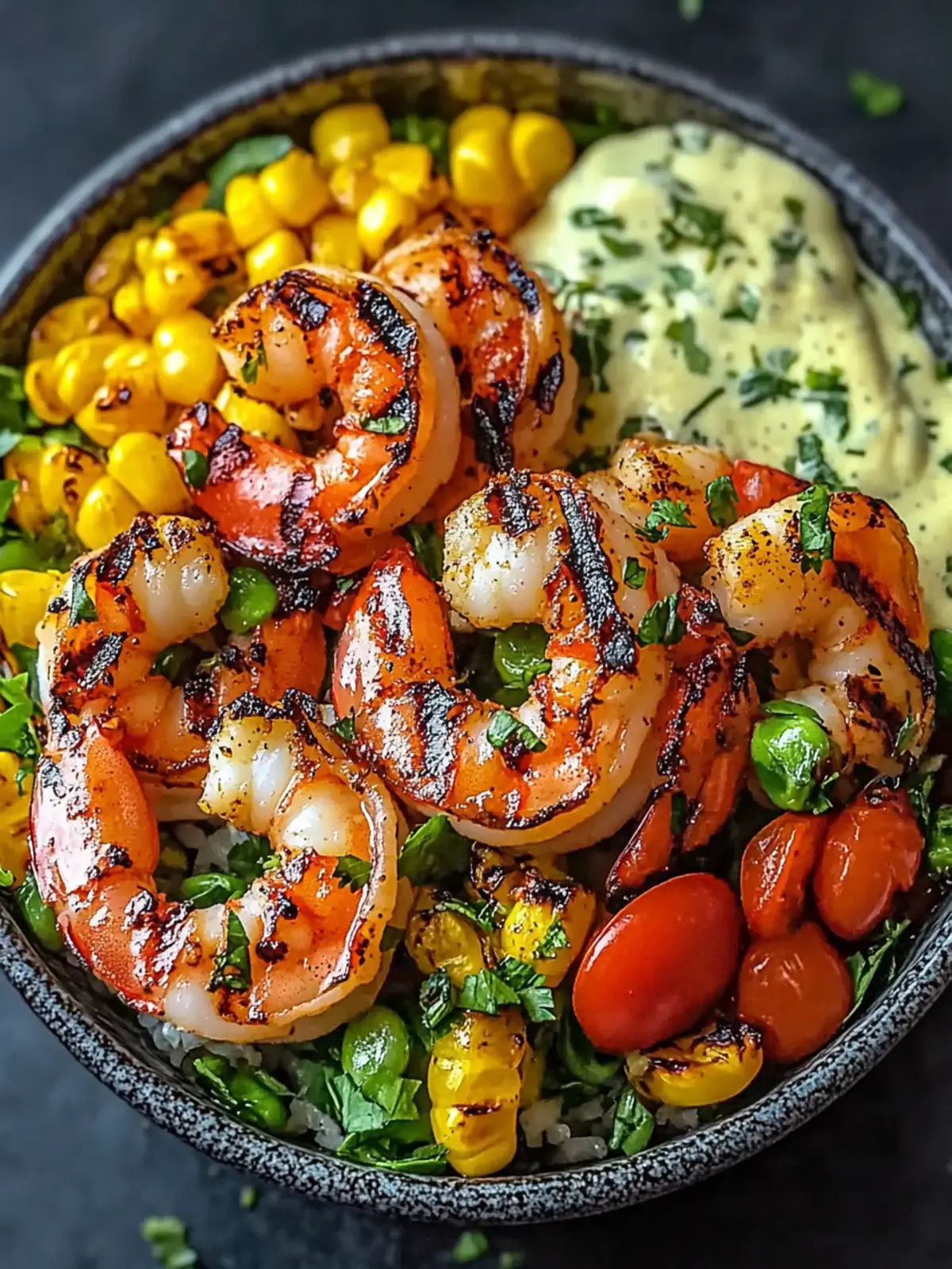 Creamy Grilled Shrimp Bowl: Quick, Easy Flavor Explosion 3 Grilled Shrimp Bowl creamy