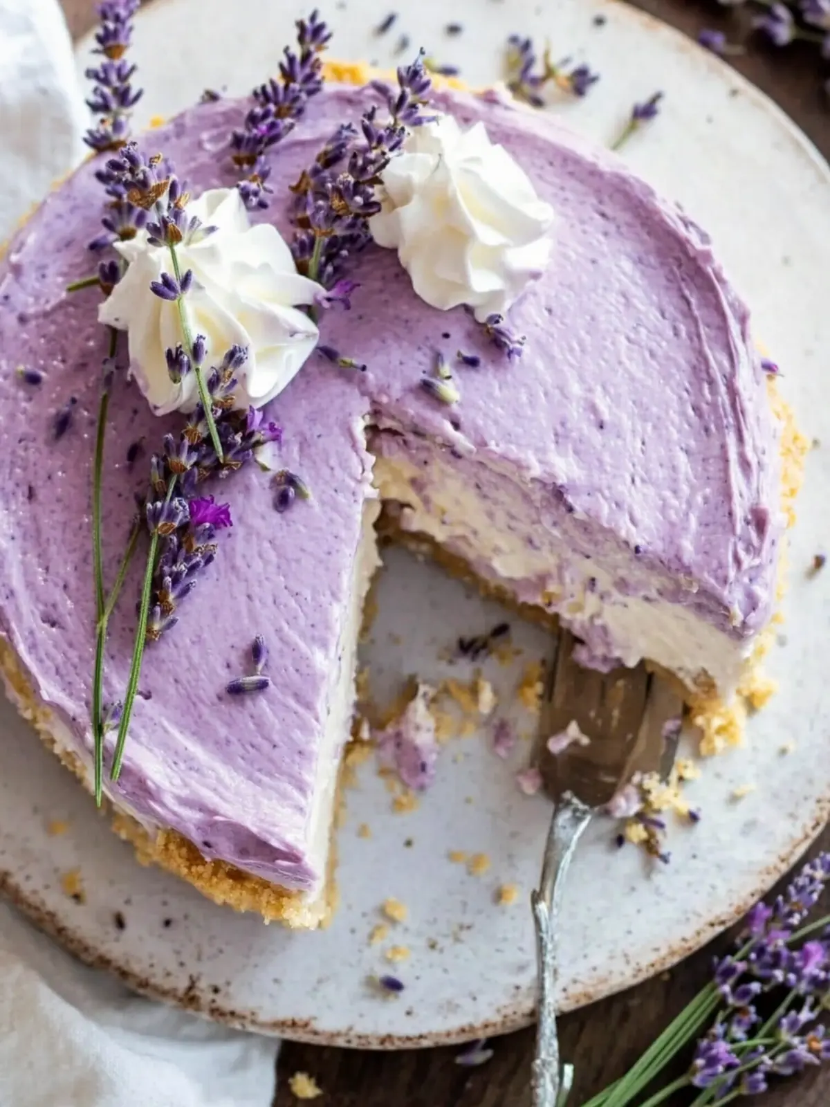 Creamy Lavender Cheesecake in Just 15 Minutes of Prep 4 Creamy Lavender Cheesecake (15 Minutes Prep)