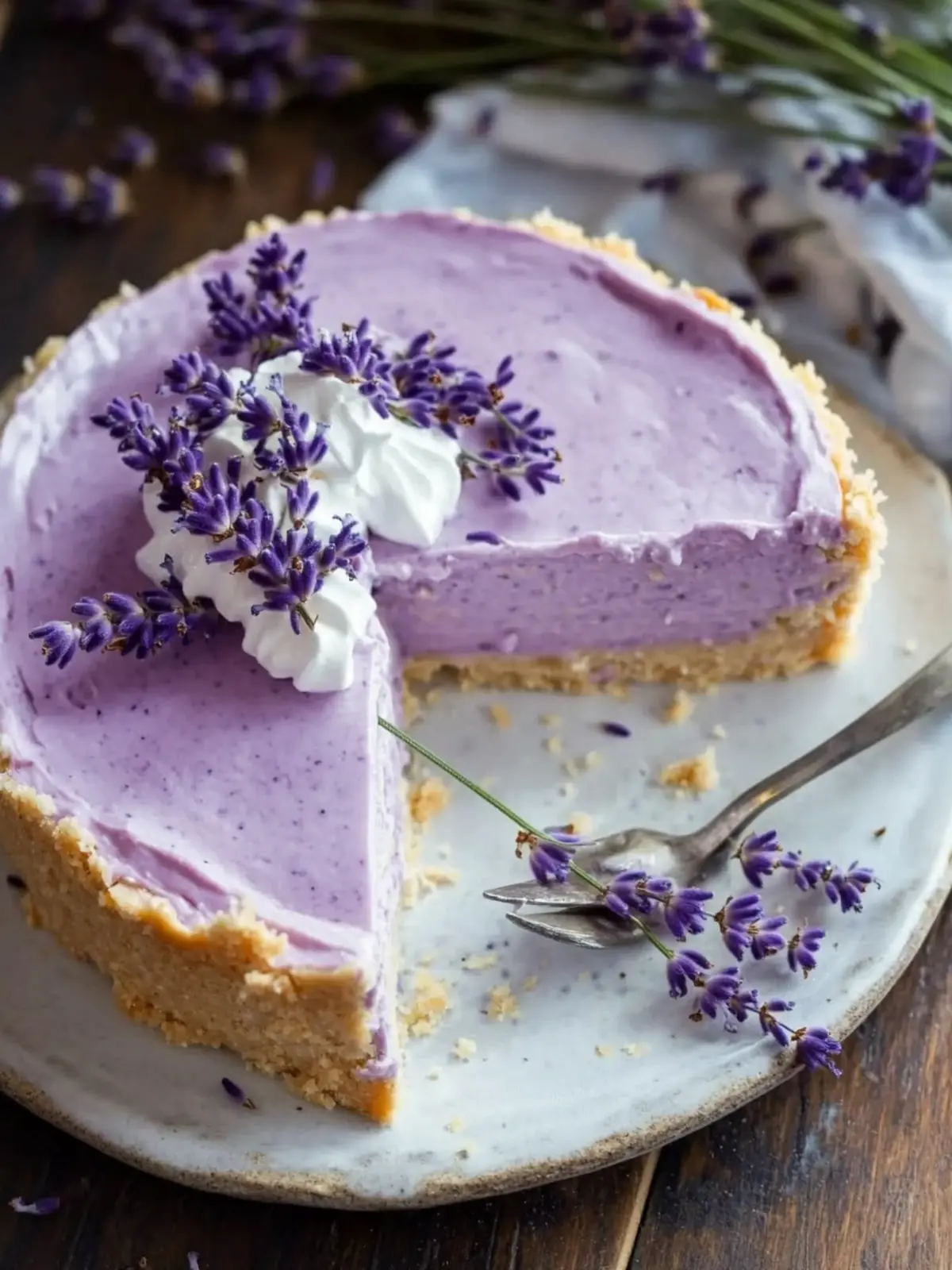 Creamy Lavender Cheesecake in Just 15 Minutes of Prep 5 Creamy Lavender Cheesecake (15 Minutes Prep)